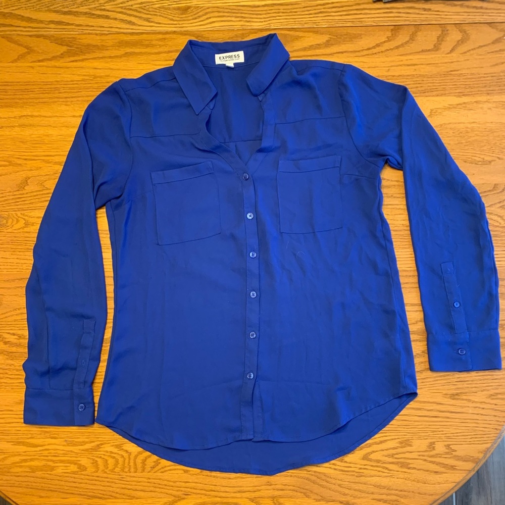 Royal blue blouse